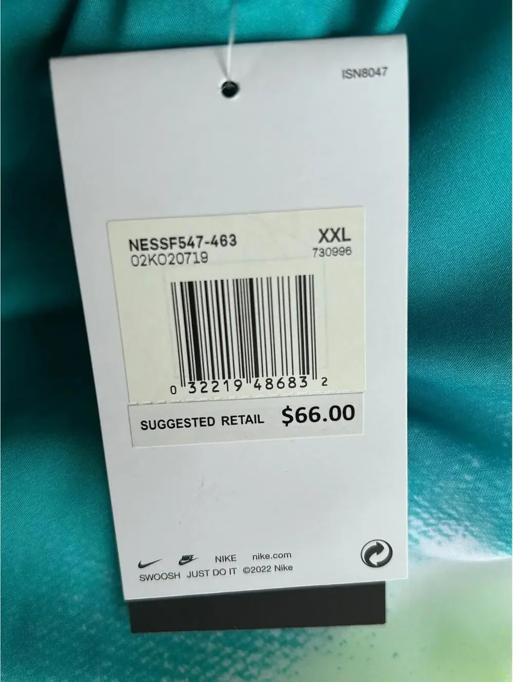 Nike Swim Trunks NESSF547-463 Men’s Size XXL Teal Volt Ombré Lined NWT $66
